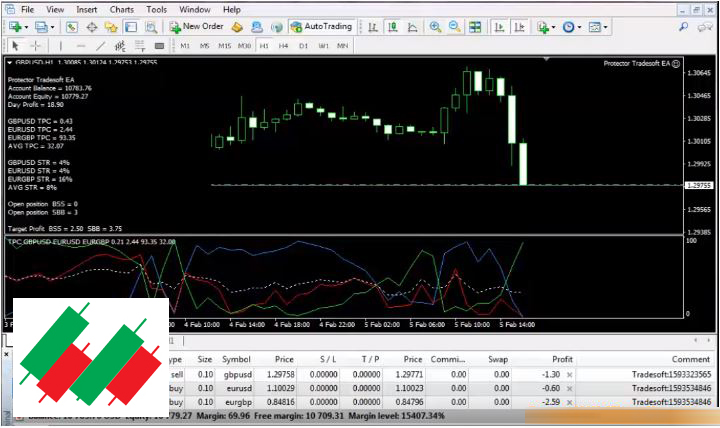 Tradesoft Pro Protector “Triangular Correlation Full Hedge” forex robot 2