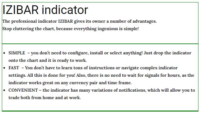 Genious Indicator -IZBAR 2